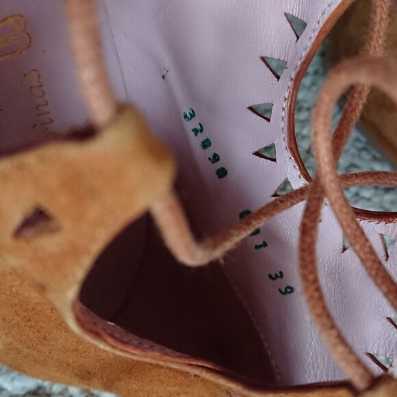 PRETTY BALLERINAS pointy toe Lace-up ballerina size 8 - Picture 10 of 12